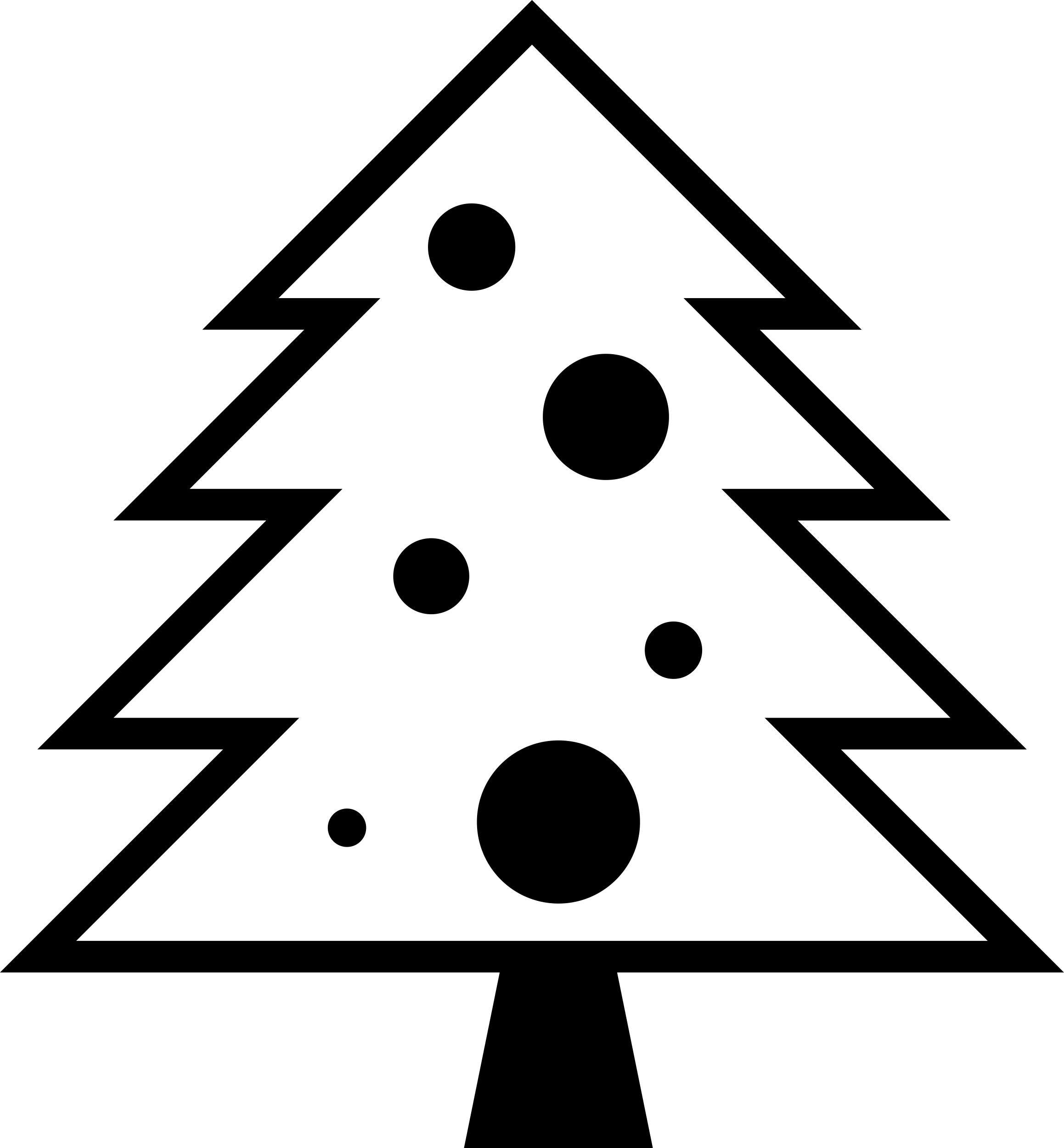 Christmas Tree With Dots Svg Line Art Free Vectors